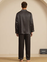 [Chaîne Noire] SilkSilky-FR 19Momme Manches longues Homme Pyjamas 007