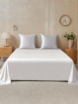 [GrisClair+Blanc] SilkSilky-FR Parure de Lit Soie 001