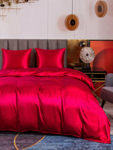 [Rouge Vineux] SilkSilky-FR Parure de Lit Soie 002