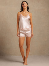 [Rose] SilkSilky-FR Sleeveless V Neck Ensemble Camisole 006