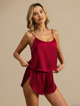 [Rouge Vineux] SilkSilky-FR Spaghetti Strap Ensemble Camisole 004