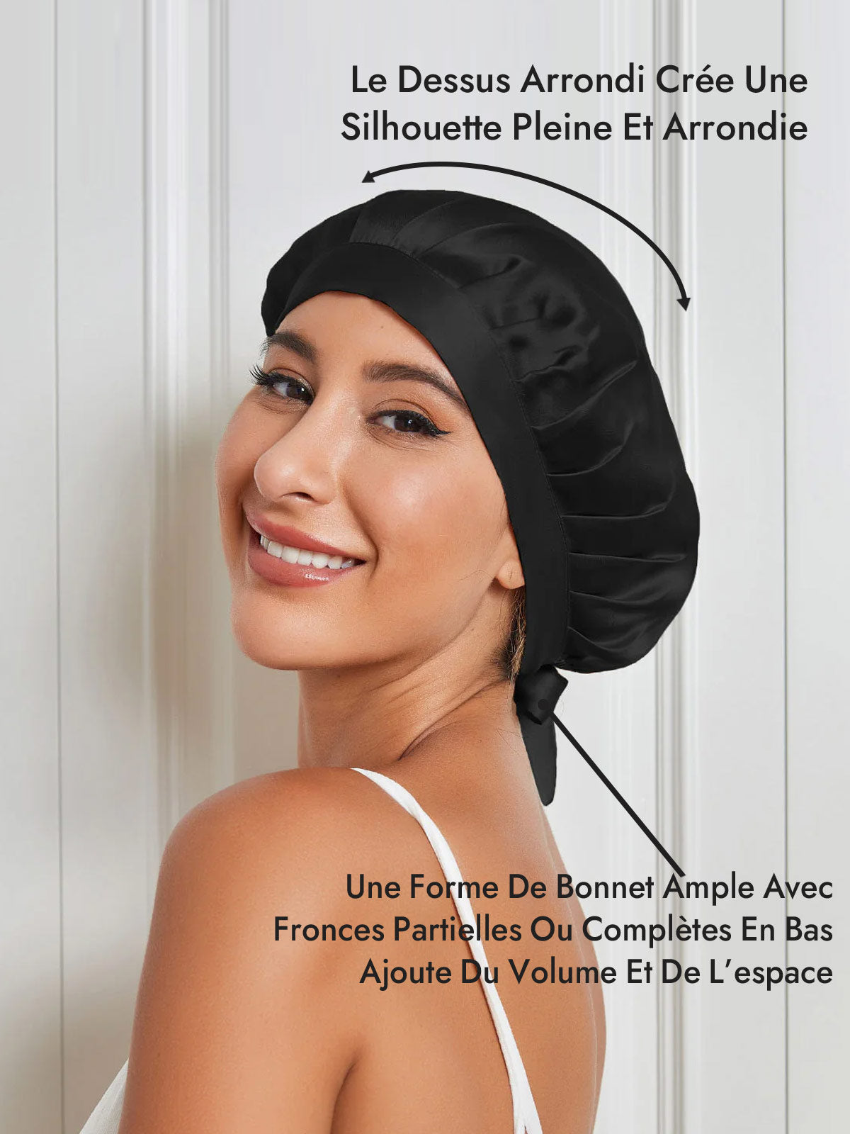 [Noir] SilkSilky-FR Bonnets de Nuit 003