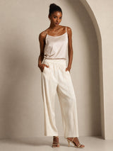 [Beige] SilkSilky-FR Spaghetti Strap Top À Fines Brides 005