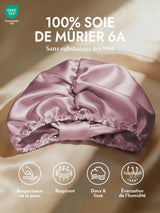 [Mauve Pâle] SilkSilky-FR Bonnets de Nuit 002