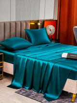 [Bleu Royal] SilkSilky-FR Parure de Lit Soie 003