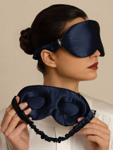 [Bleu Foncé] SilkSilky-FR 22Momme Masques pour les Yeux 003