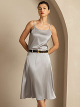 [Gris Griffin] SilkSilky-FR Spaghetti Strap Top À Fines Brides 007