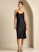 [Noir] SilkSilky-FR Sleeveless Col en U Robes 001