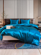 [Bleu Royal] SilkSilky-FR Parure de Lit Soie 001