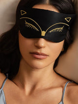 [Noir] SilkSilky-FR Soie Eye Mask 003