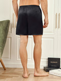 SilkSilky-FR 19Momme Mens Sleep Bottoms Noir 002