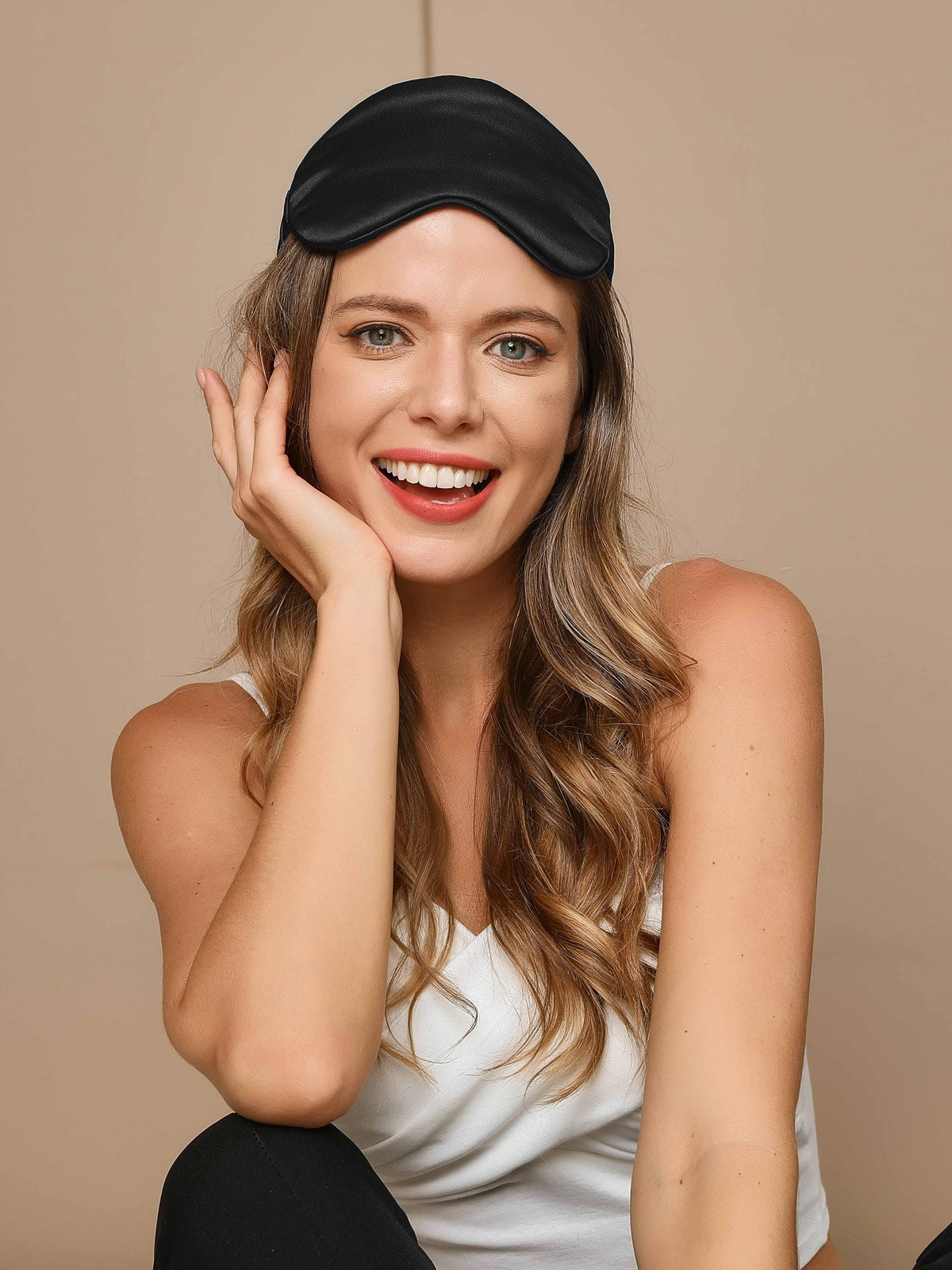 [Noir] SilkSilky-FR 19Momme Pure Soie Eye Mask 002