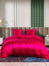[Rouge Vineux] SilkSilky-FR Parure de Lit Soie 005