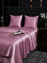 [Mauve Pâle] SilkSilky-FR Parure de Lit Soie 003
