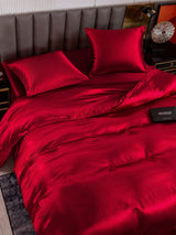 [Rouge Vineux] SilkSilky-FR Parure de Lit Soie 003