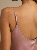 [Mauve Pâle] SilkSilky-FR Spaghetti Strap Ensemble Camisole 004