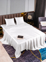 [Blanc] SilkSilky-FR Parure de Lit Soie 002