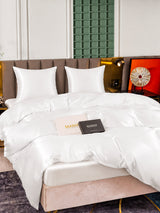 [Blanc] SilkSilky-FR Parure de Lit Soie 003