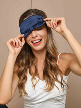 [Bleu Foncé] SilkSilky-FR Masques pour les Yeux 005