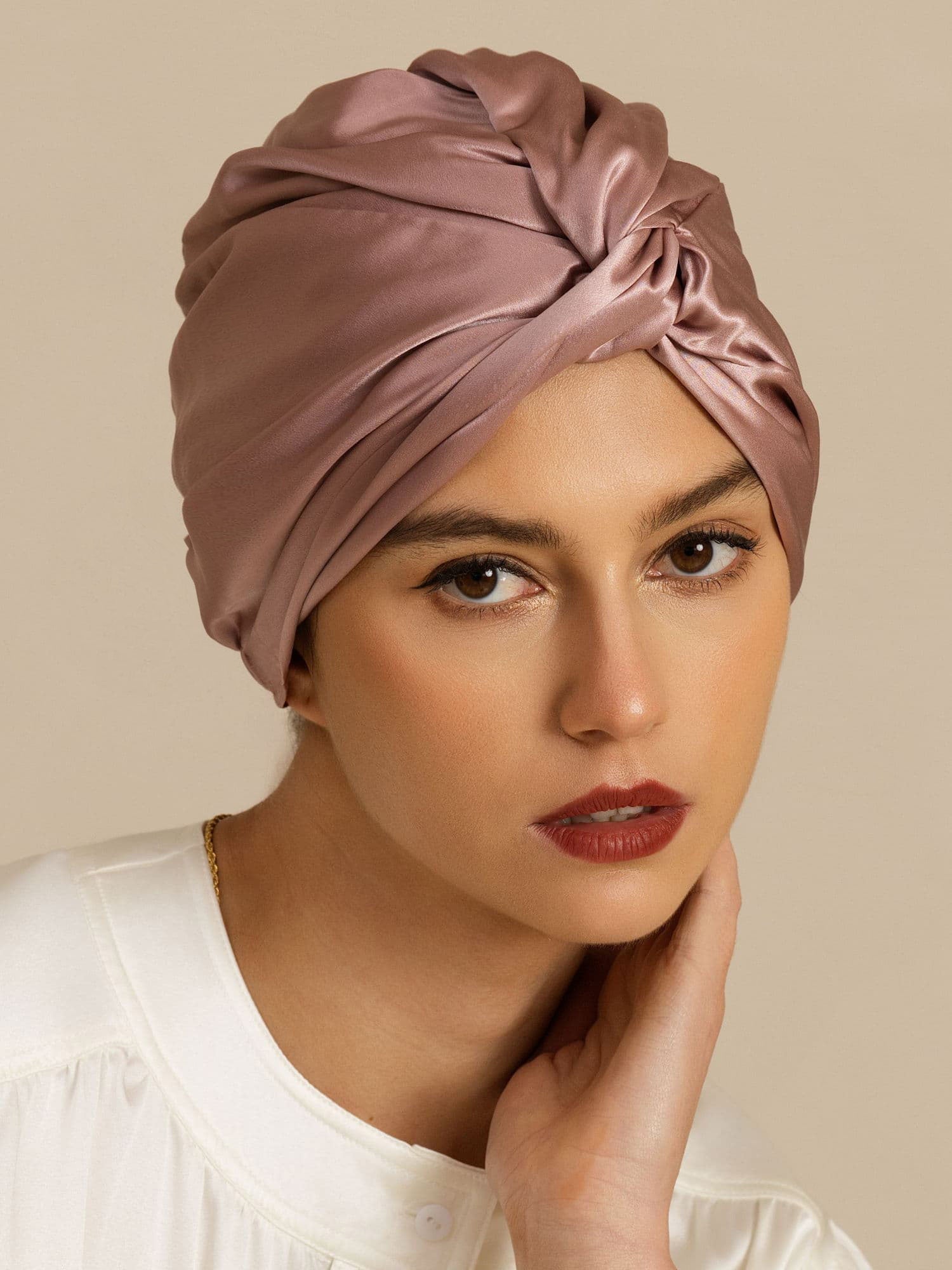 [Mauve Pâle] SilkSilky-FR 22Momme Bonnets de Nuit 003