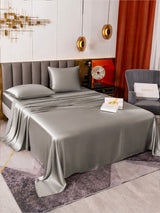 [Gris] SilkSilky-FR Parure de Lit Soie 005