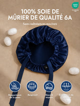 [Bleu Foncé] SilkSilky-FR Bonnets de Nuit 002
