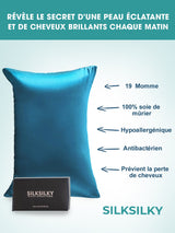 [Bleu Royal] SilkSilky-FR 19Momme Taies d'Oreiller 003