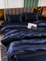 [Bleu Foncé] SilkSilky-FR 25Momme Pure Soie Bedding Set 004