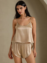 [Or Champagne] SilkSilky-FR Spaghetti Strap Ensemble Camisole 007