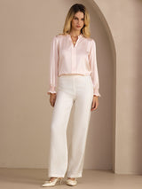 [Rose] SilkSilky-FR Long Sleeve Blouse 007