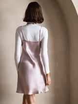 [Lavande] SilkSilky-FR Sleeveless V Neck Robes 002