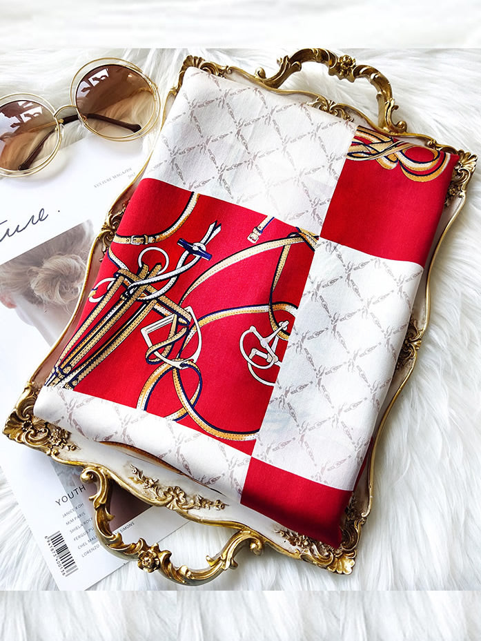 [P022] SilkSilky-FR Pure Soie Scarf 003,