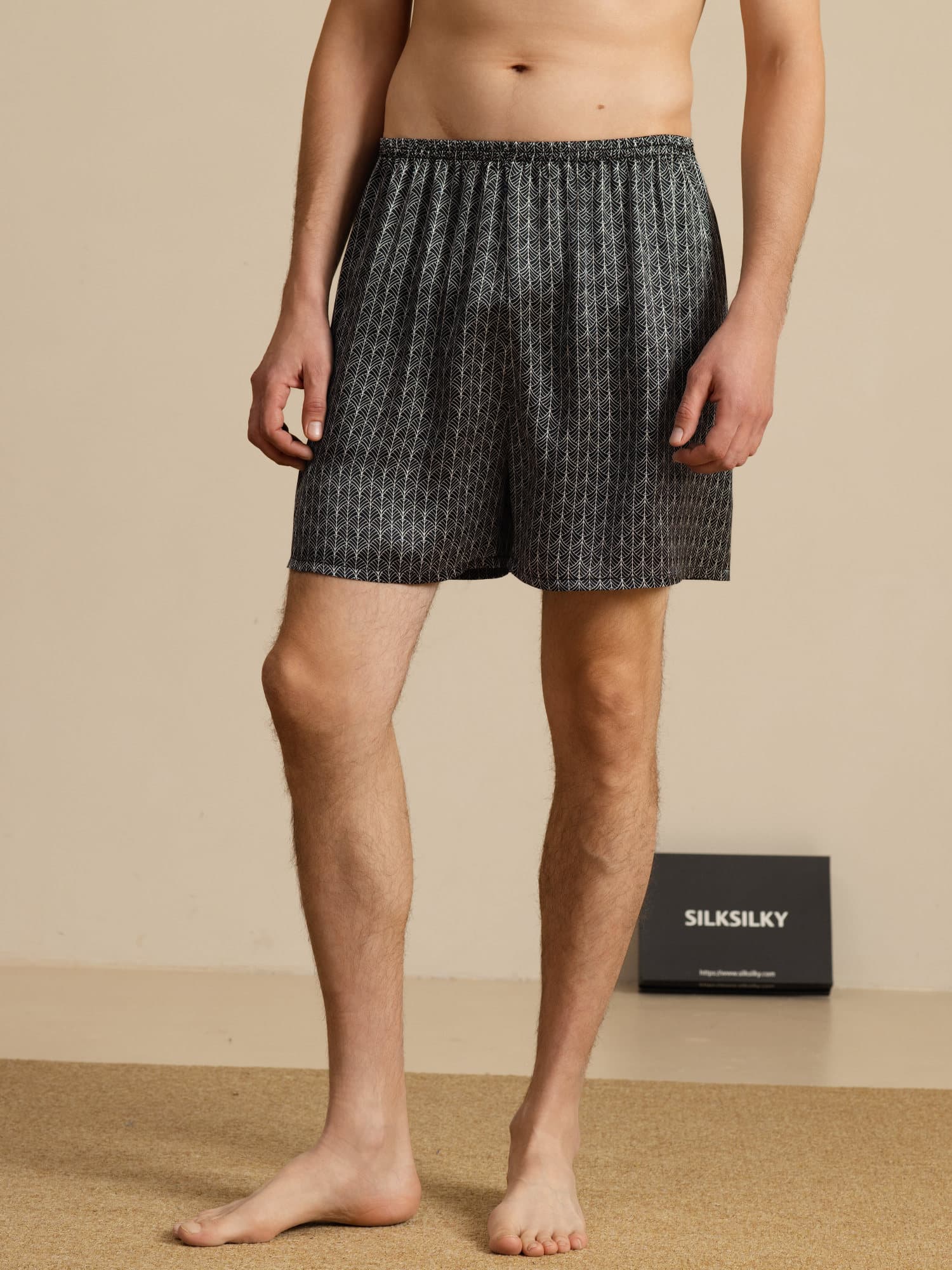 [Ginkgo Noir] SilkSilky-FR Mens Sleep Bottoms 001