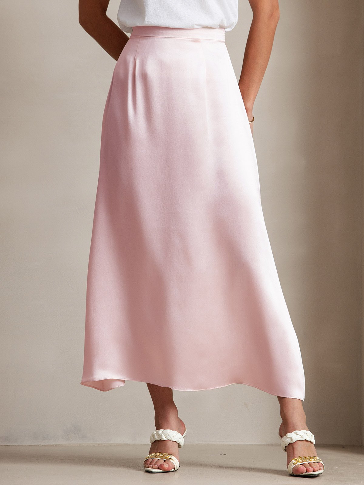 [Rose] SilkSilky-FR 19Momme Soie Skirt 003