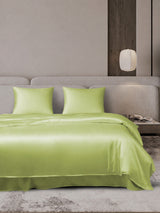 [Vert Menthe] SilkSilky-FR Parure de Lit Soie 001