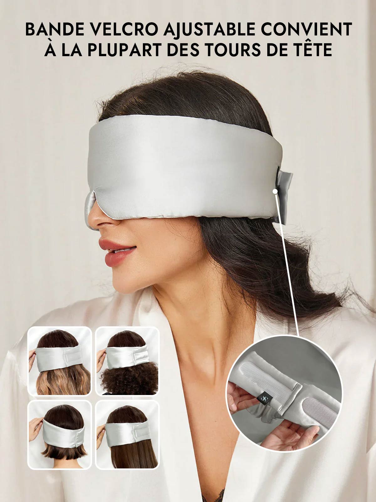 [Argent] SilkSilky-FR 19Momme Pure Silk Eye Mask 004