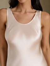 [Beige] SilkSilky-FR Sleeveless Robes 004