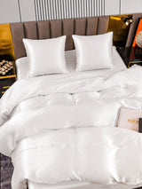 [Blanc] SilkSilky-FR Parure de Lit Soie 006