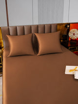 [Café] SilkSilky-FR Parure de Lit Soie 005