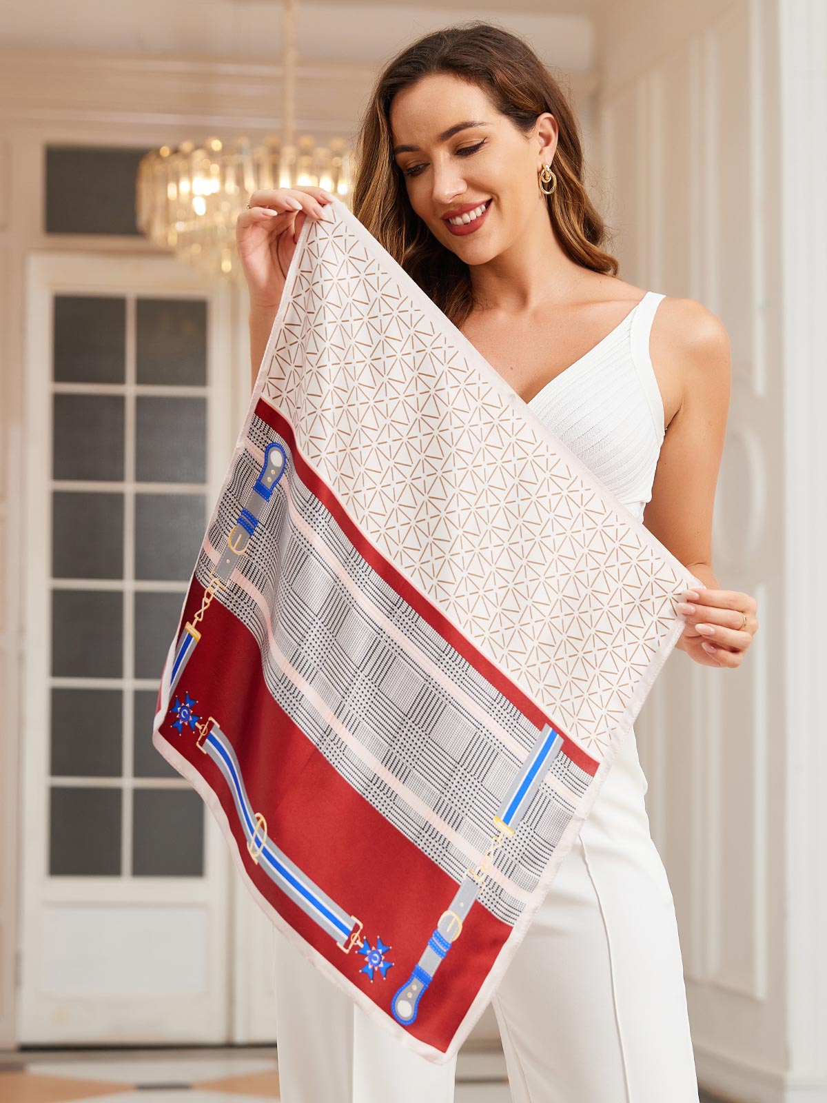 [P037] SilkSilky-FR Pure Soie Scarf 003,