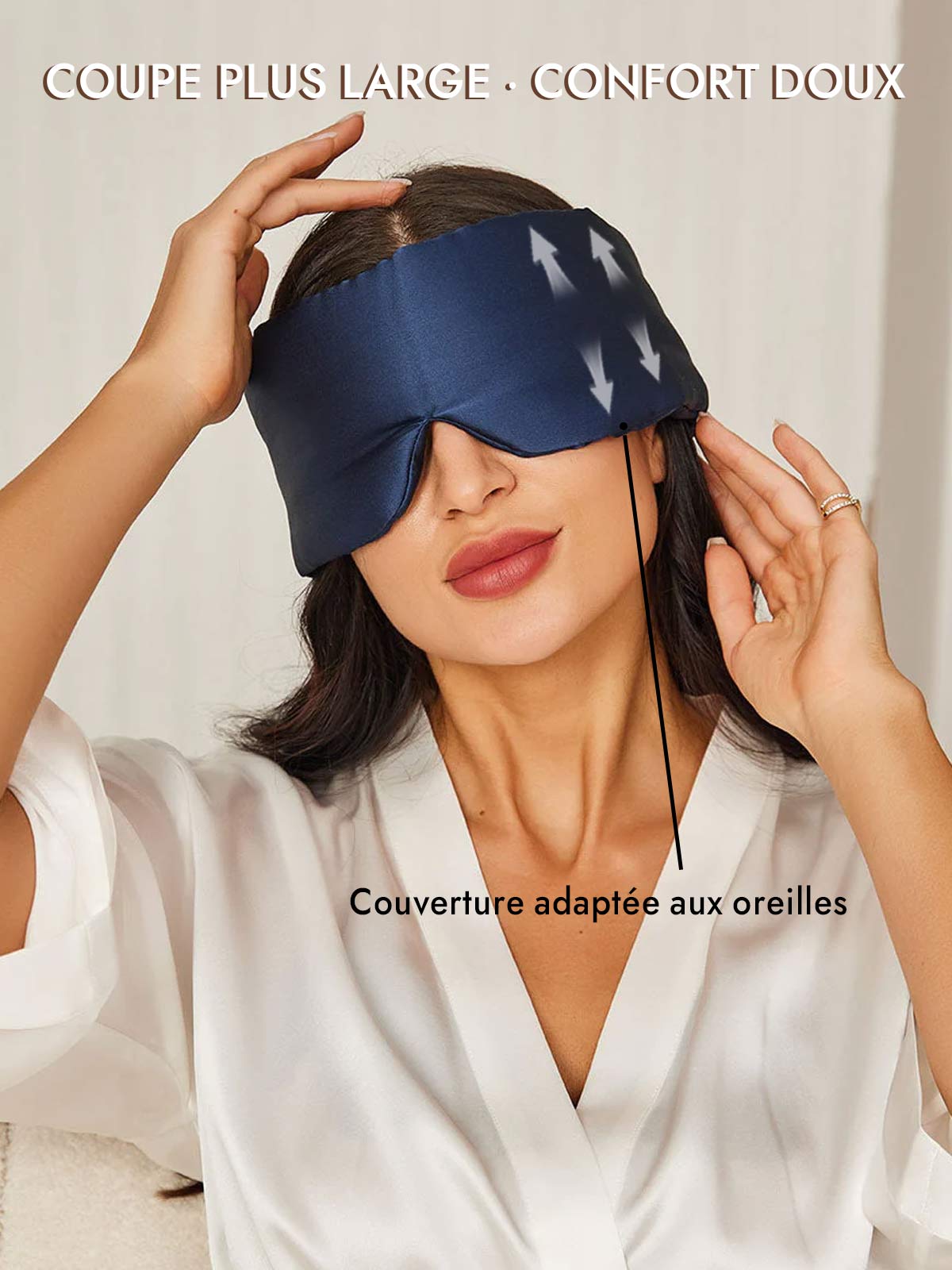 [Bleu Foncé] SilkSilky-FR 19Momme Pure Silk Eye Mask 005
