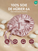 [Mauve Pâle] SilkSilky-FR Bonnets de Nuit 002