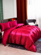 [Rouge Vineux] SilkSilky-FR Parure de Lit Soie 003