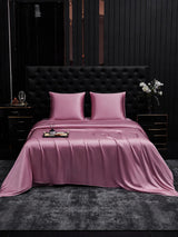 [Mauve Pâle] SilkSilky-FR Parure de Lit Soie 001