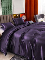 [Violet Foncé] SilkSilky-FR Parure de Lit Soie 005