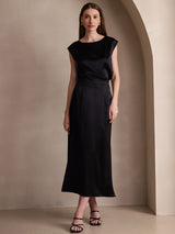 [Noir] SilkSilky-FR 19Momme Jupes 005