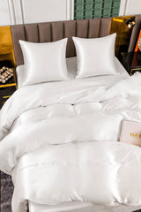 [Blanc] SilkSilky-FR Parure de Lit Soie 006