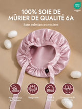 [Mauve Pâle] SilkSilky-FR Bonnets de Nuit 002