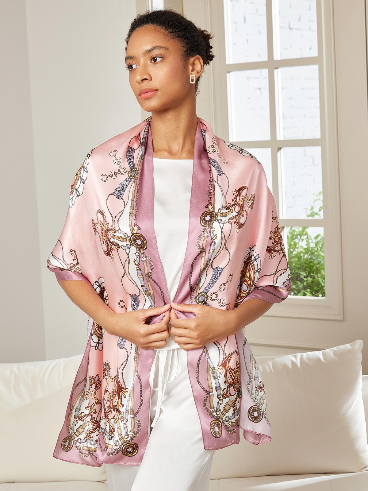 [P019] SilkSilky-FR Pure Soie Scarf 001,