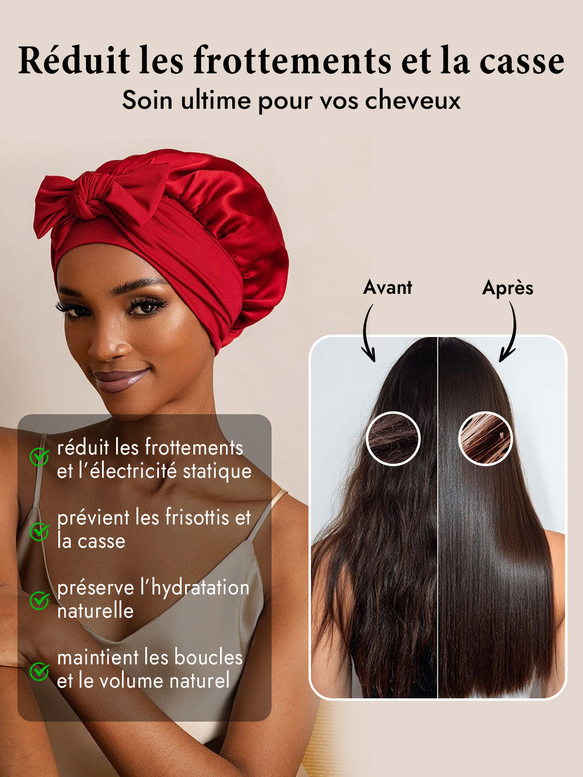 [Rouge Vineux] SilkSilky-FR Soie Sleep Cap 003